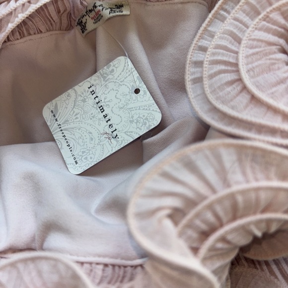 FREE PEOPLE For The Frill Of It Bodysuit Women's XL Dusty Pink Thong Style NEW - Picture 7 of 8